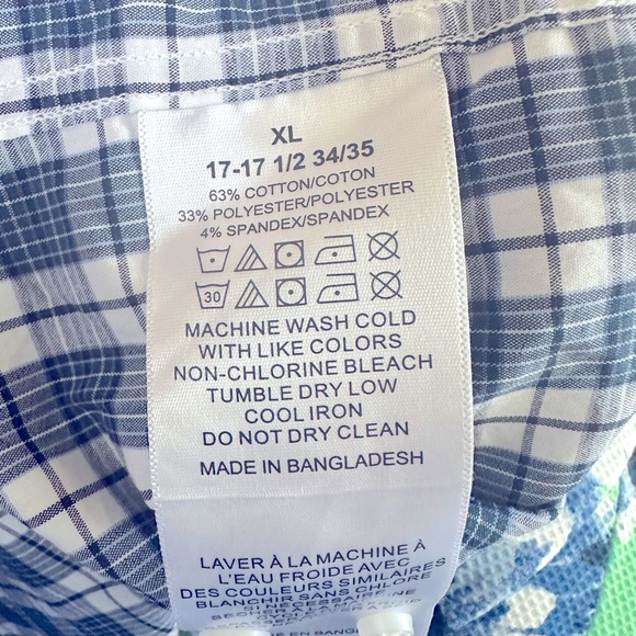 Lucky brand blue and white plaid men’s button up long sleeve shirt XL - Picture 6 of 6